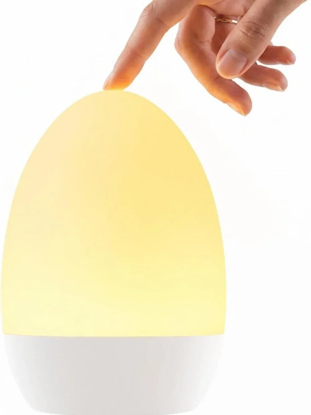 Rechargeable Egg Night Light for Nursery, Touch Control, 17 Color Modes